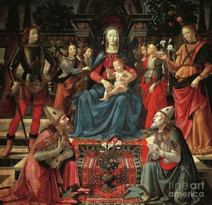 The Madonna Enthroned with Child and Saints  A Tapestry of Gold and Divine Serenity!